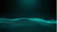 Teal digital wave animation