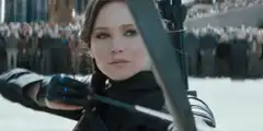 Katniss Everdeen aiming bow