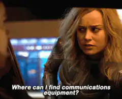 Captain Marvel asks for communications equipment