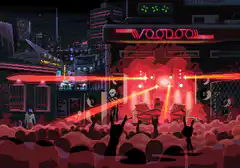 pixel art concert laser show