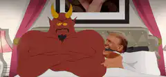 Donald Trump and the Devil in bed