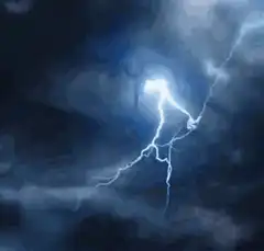 Thor gets struck by lightning
