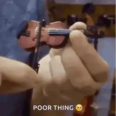 Tiny violin being played