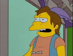 Nelson Muntz laughing and pointing