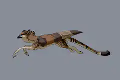 Running feline creature