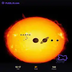 Solar system puzzle game screenshot