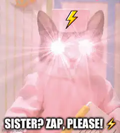 Cat nurse zap please