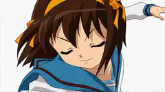 Haruhi Suzumiya slapping with geta