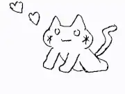 cute cat with hearts