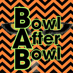 Bowl After Bowl text on chevron background