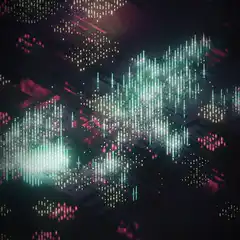 Glowing cryptocurrency coin animation