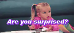 Surprised little girl Are you surprised