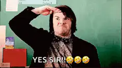 Jack Black Yes Sir Saluting