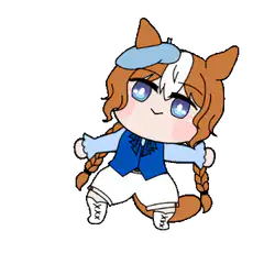 Chibi horse girl dancing