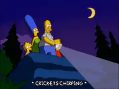 Simpsons family flashlight crickets chirping