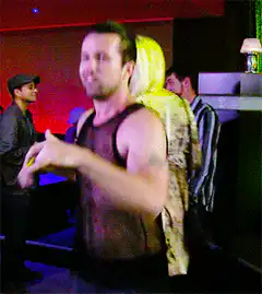 Ryan Gosling dancing in a club