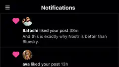 Nostr notification post deleted