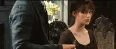 Mr. Darcy places flower on Elizabeth