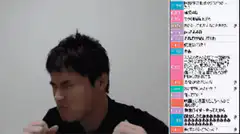 Man eating noodles with intense expression