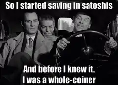 Three men in a car whole-coiner meme