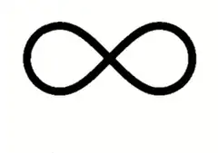 Infinity symbol morphing into a heart