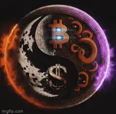 Bitcoin and Dollar Yin Yang Energy