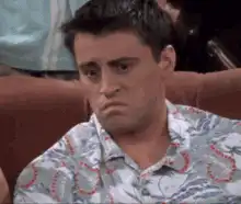 Joey Tribbiani confused face