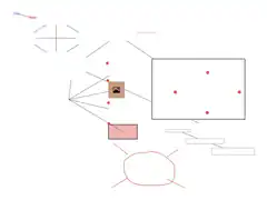 Abstract diagram with shapes and lines