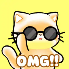 OMG cat with sunglasses