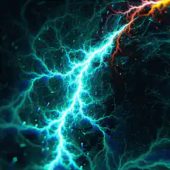 Colorful lightning bolts