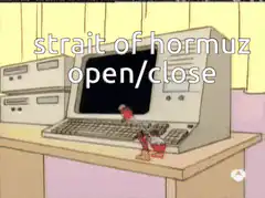 Strait of Hormuz open/close keyboard