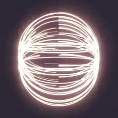 glowing wireframe sphere