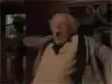 Old man screaming in shock