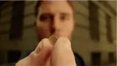 Man swallows coin x-ray view