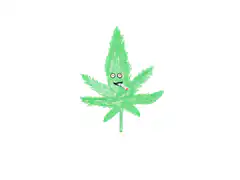 cannabis leaf smoking lightning bolt
