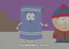 Towelie asks Cartman if he wants to get high