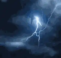 Thor gets struck by lightning