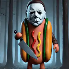 Michael Myers hot dog character
