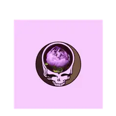 Purple flower in skull head