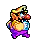 Wario pixel art walking