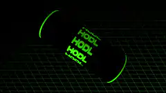 HODL text on rotating cylinder