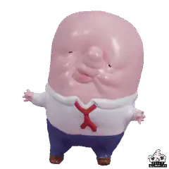 Pink gummy man dancing