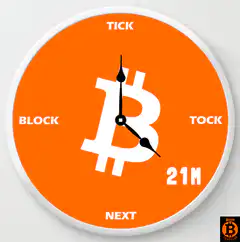 Bitcoin block clock ticking