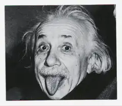 Albert Einstein morphs into a woman