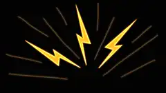 yellow lightning bolts on black