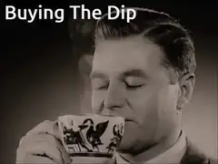Buying The Dip Man Sipping Tea