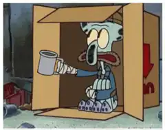 Squidward in a Box with Mug