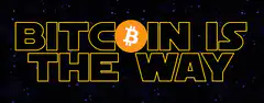 Bitcoin is the Way text dissolving