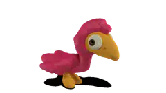Pink clay dodo bird