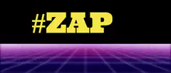 Retro #ZAP hashtag animation